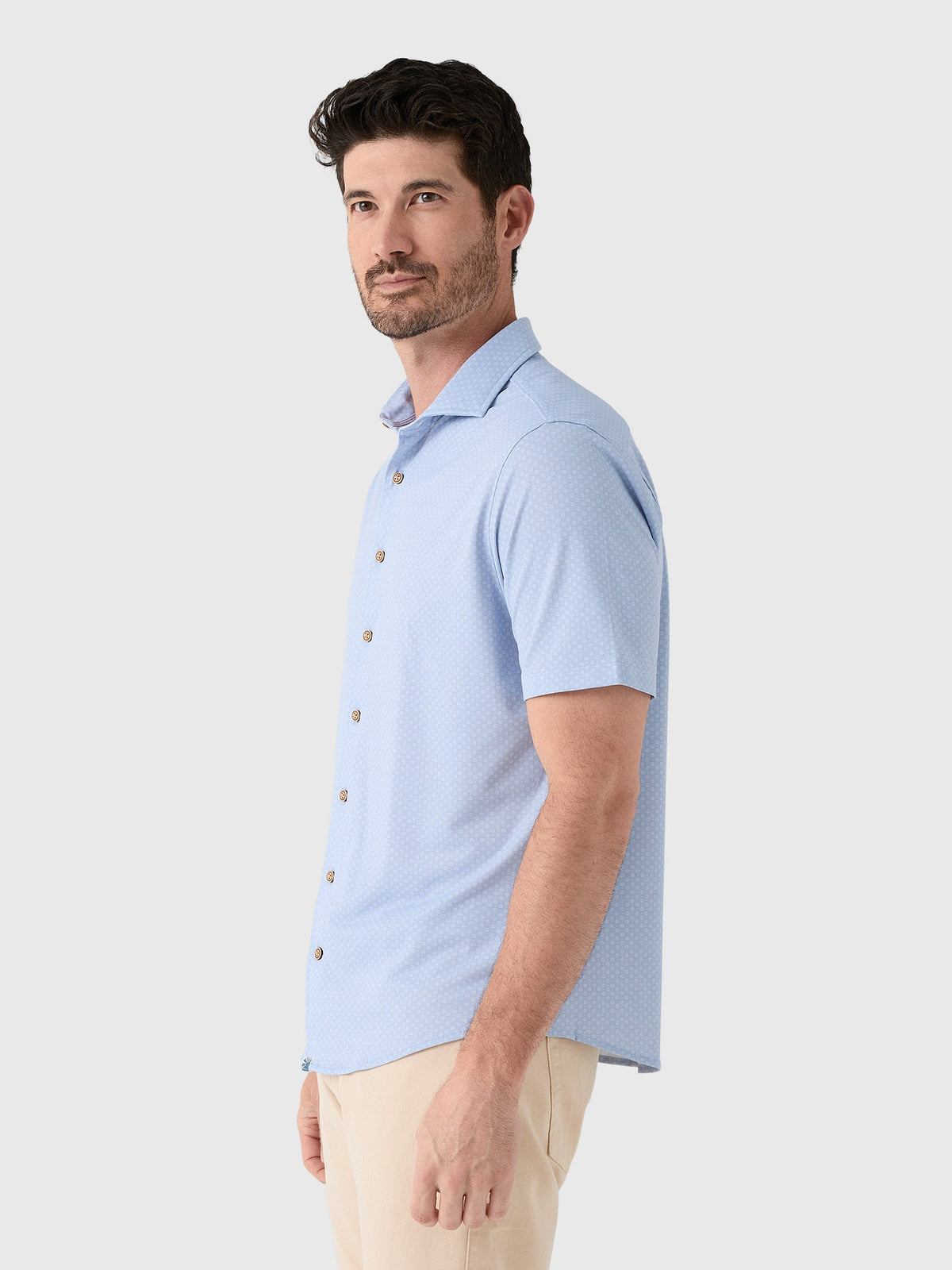 Johnnie-O Men's Augustine Printed Mesh Short Sleeve Button-Down Shirt