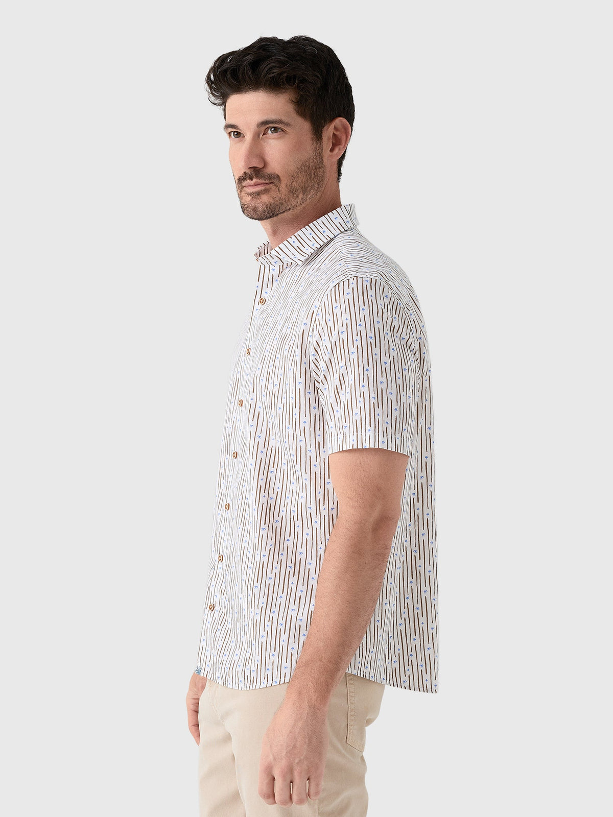 Johnnie-O Men's Pendola Cotton Blend Short Sleeve Button-Down Shirt