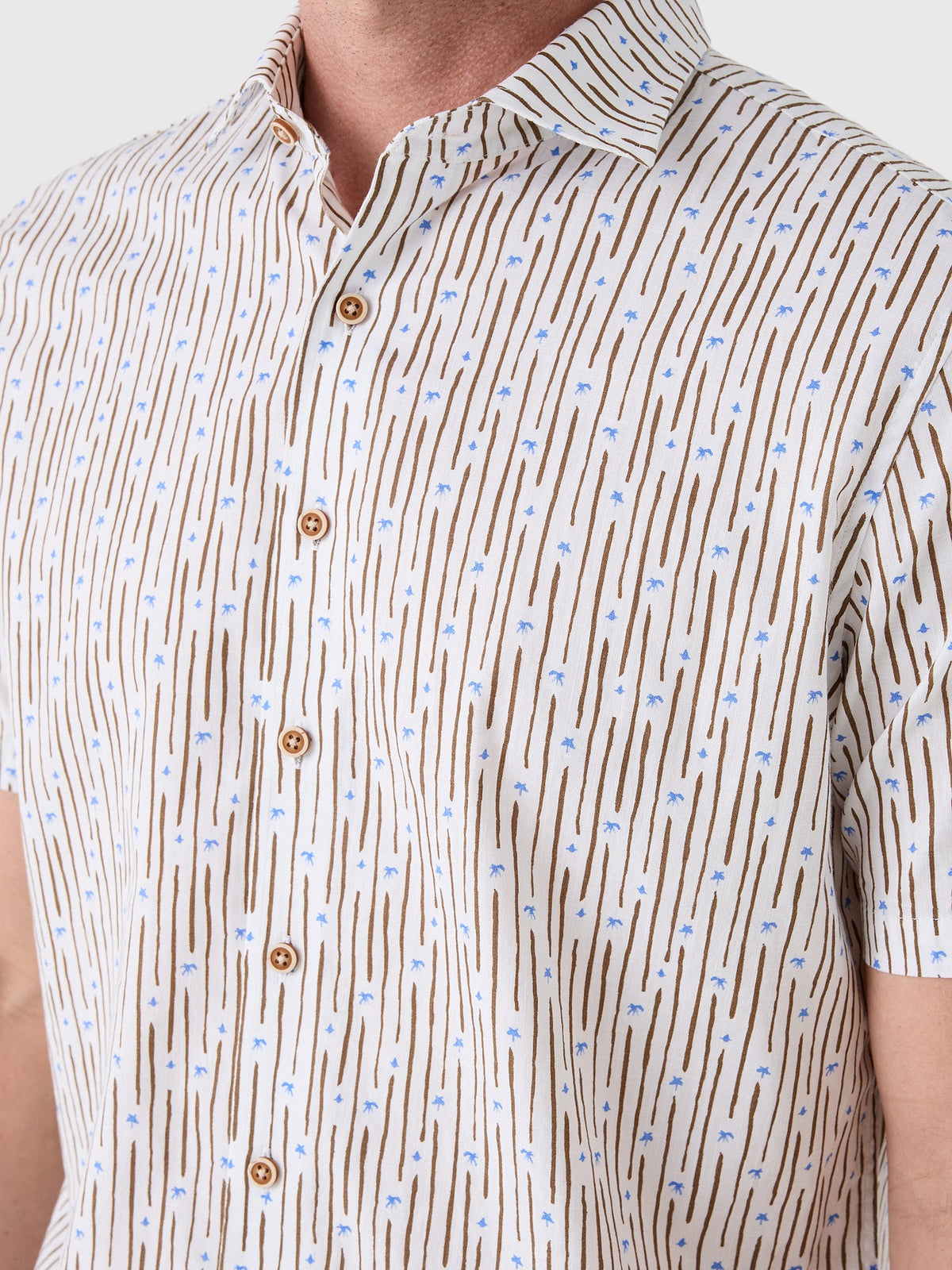 Johnnie-O Men's Pendola Cotton Blend Short Sleeve Button-Down Shirt
