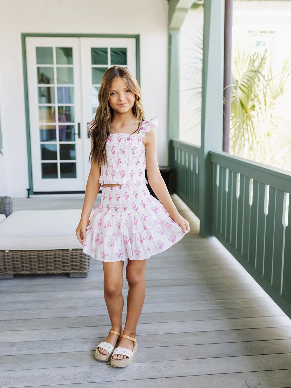 J. Marie Girls' The Hallie Ruched Skirt