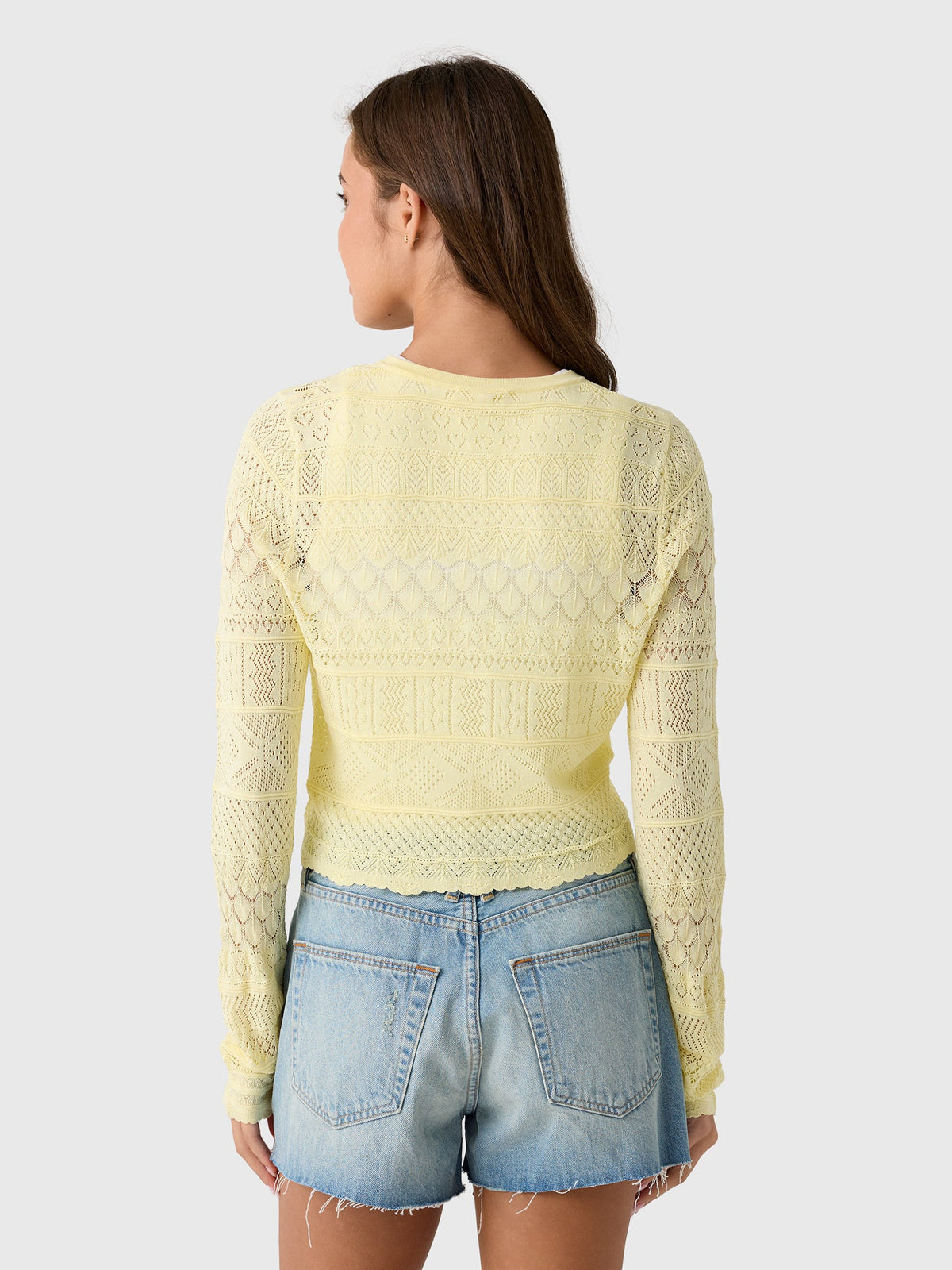 LoveShackFancy Women's Brigette Pointelle Cardigan