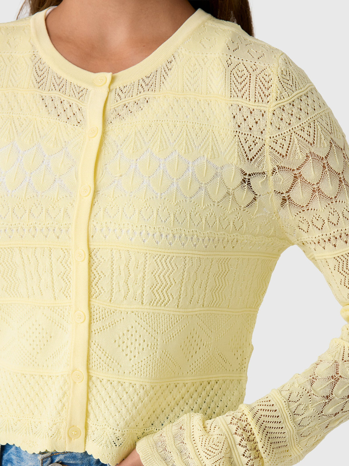 LoveShackFancy Women's Brigette Pointelle Cardigan