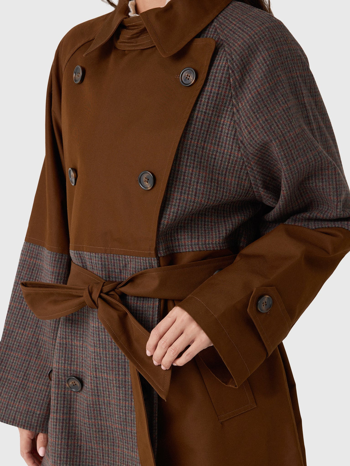Essentiel Antwerp Women's Kagu Patchwork Trench Coat