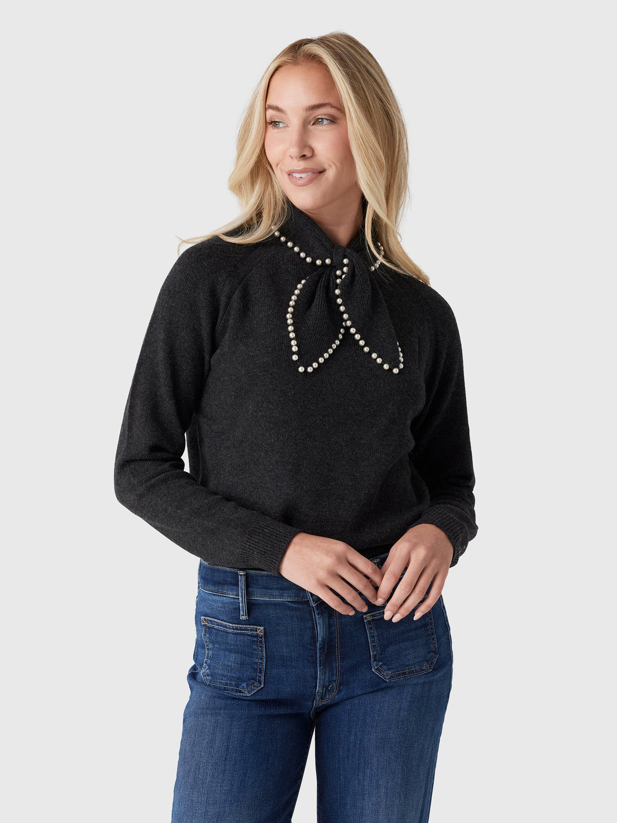 Essentiel Antwerp Women's Kasa Embellished Bow Collar Sweater