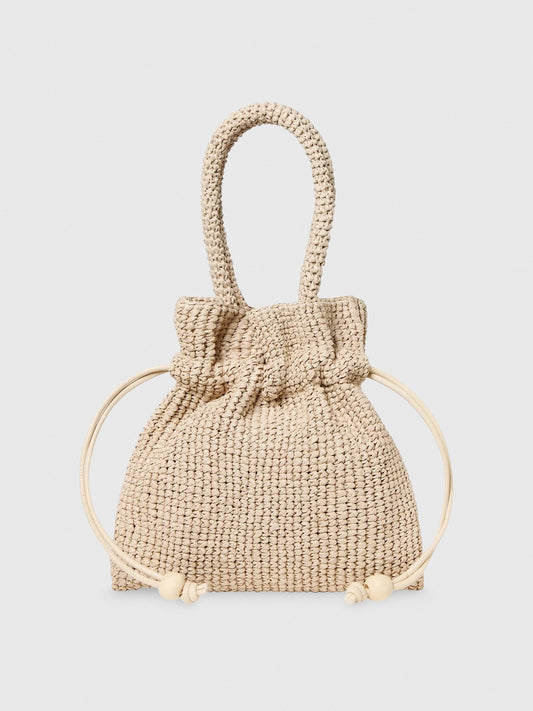 Loeffler Randall Kylie Raffia Drawstring Pouch