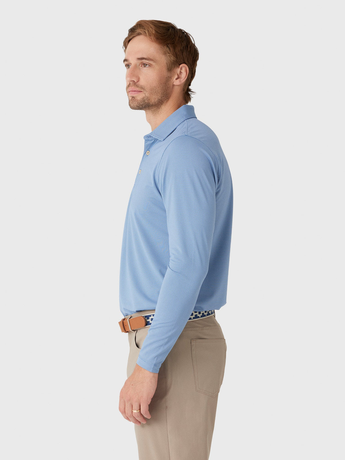 Sun Day Red Men's Tigris Iris Long Sleeve Polo