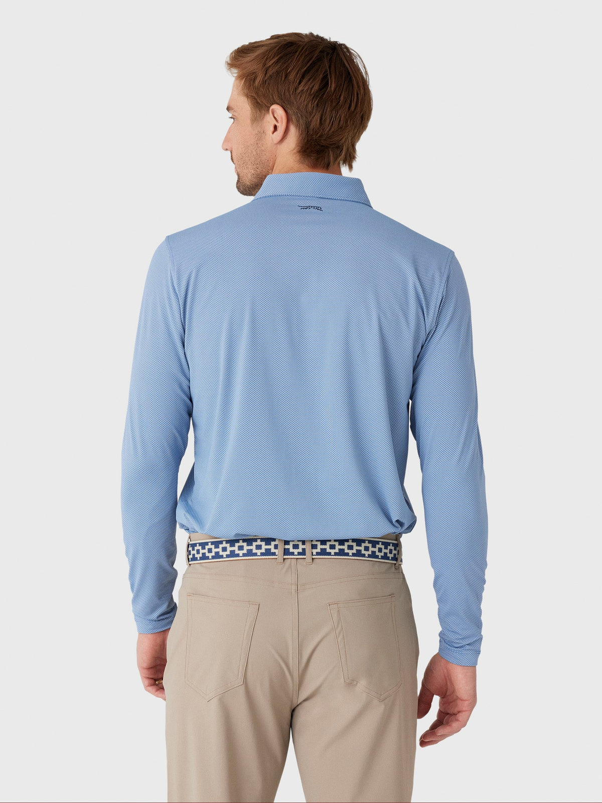 Sun Day Red Men's Tigris Iris Long Sleeve Polo
