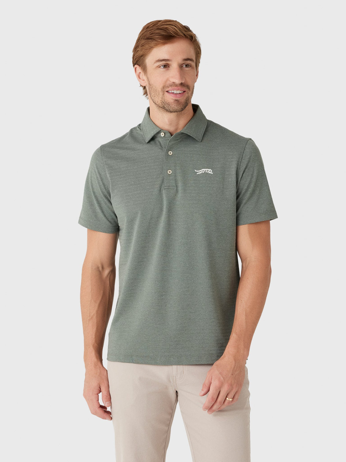 Sun Day Red Men's Redwood Heather Polo