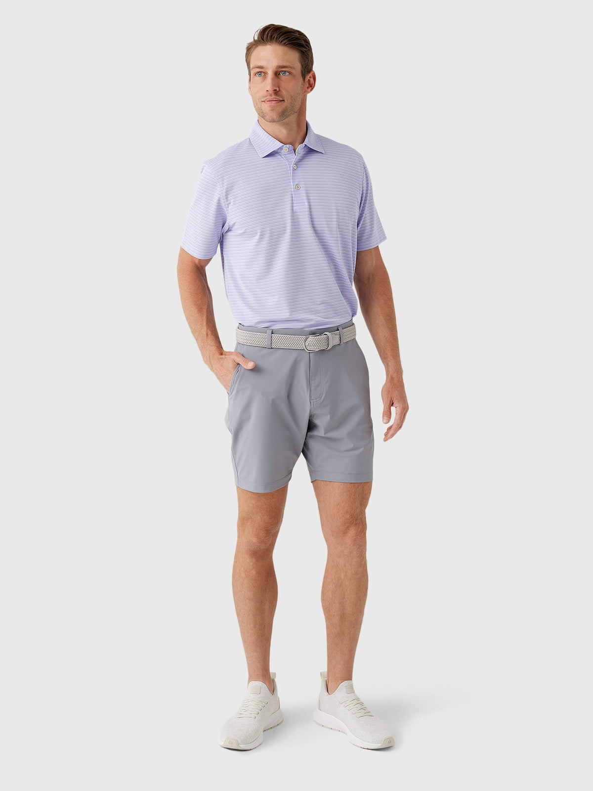 Sun Day Red Men's Refined Cypress Piqué Stripe Polo II