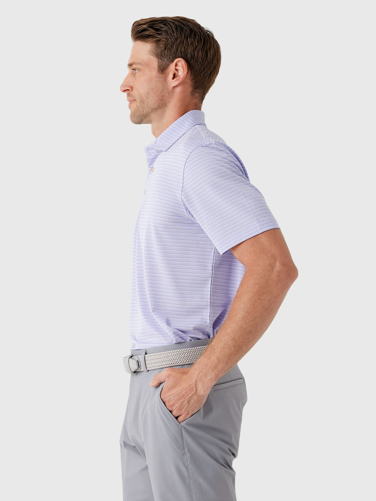 Sun Day Red Men's Refined Cypress Piqué Stripe Polo II