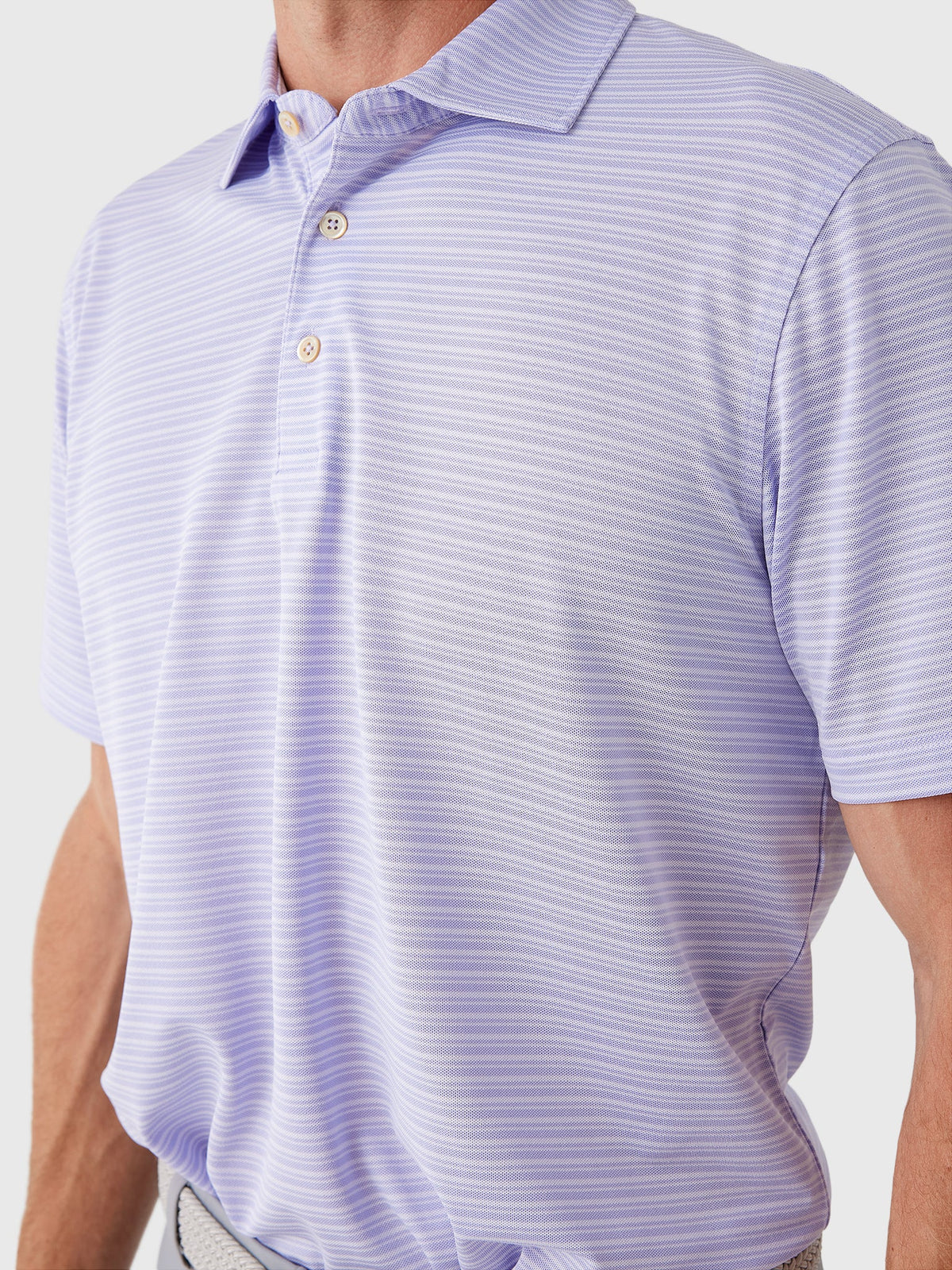 Sun Day Red Men's Refined Cypress Piqué Stripe Polo II