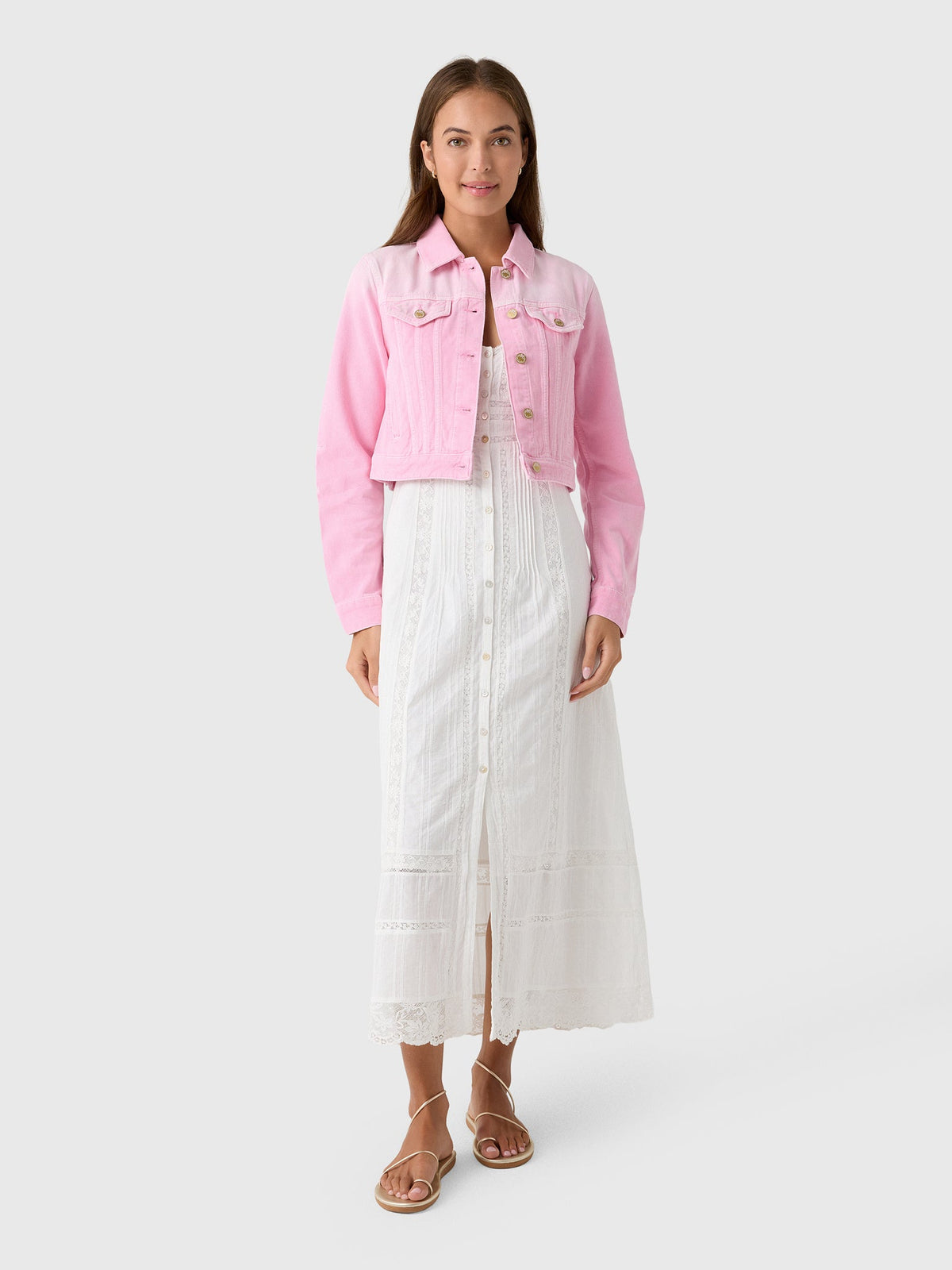 LoveShackFancy Women's Bardot Denim Jacket