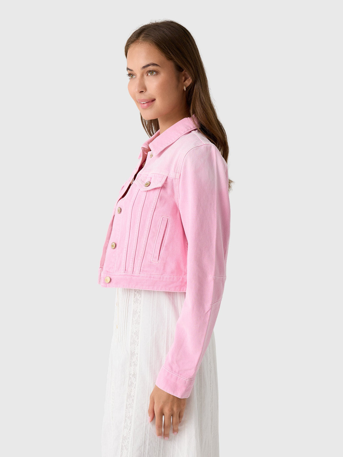 LoveShackFancy Women's Bardot Denim Jacket