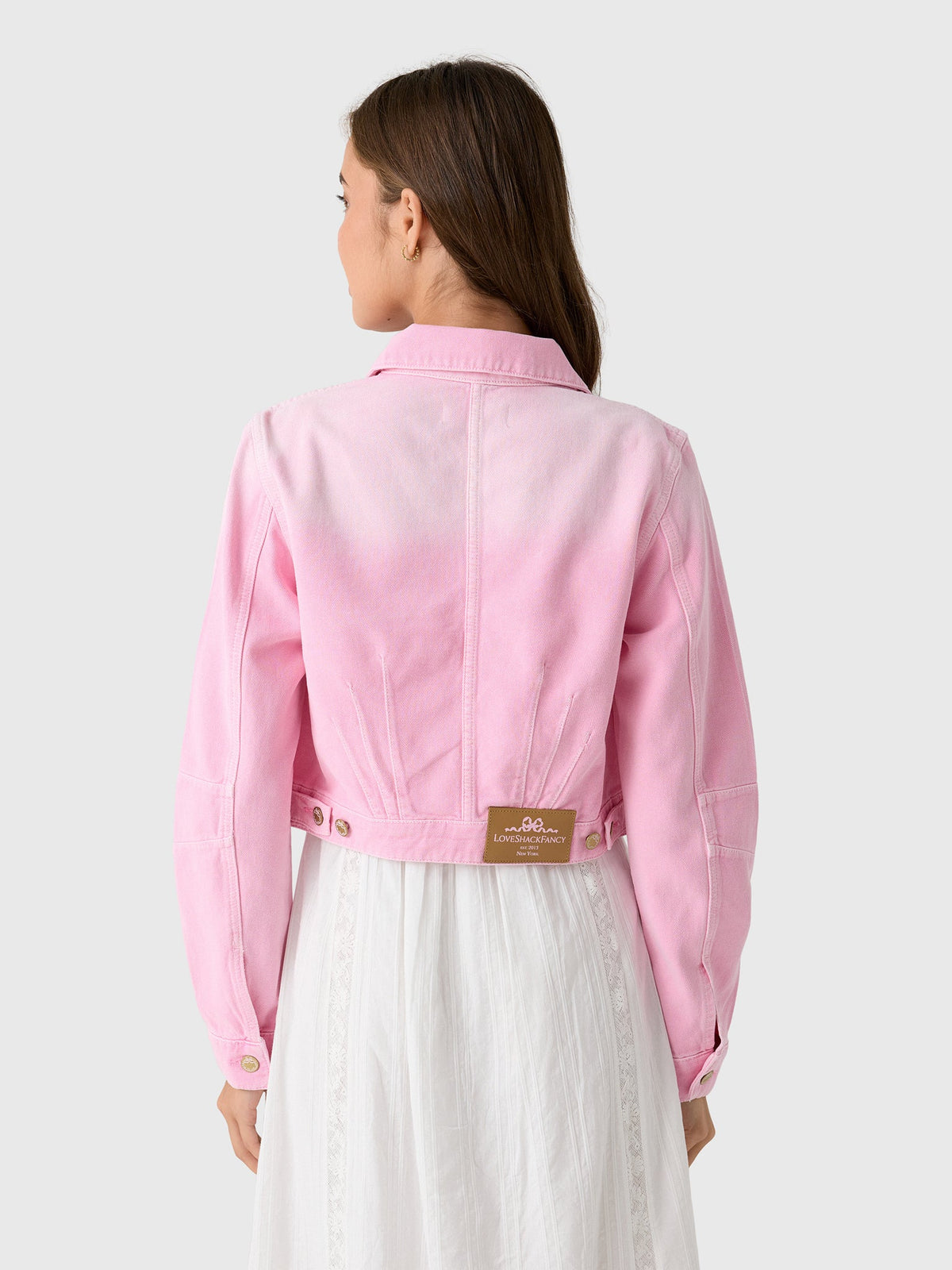 LoveShackFancy Women's Bardot Denim Jacket