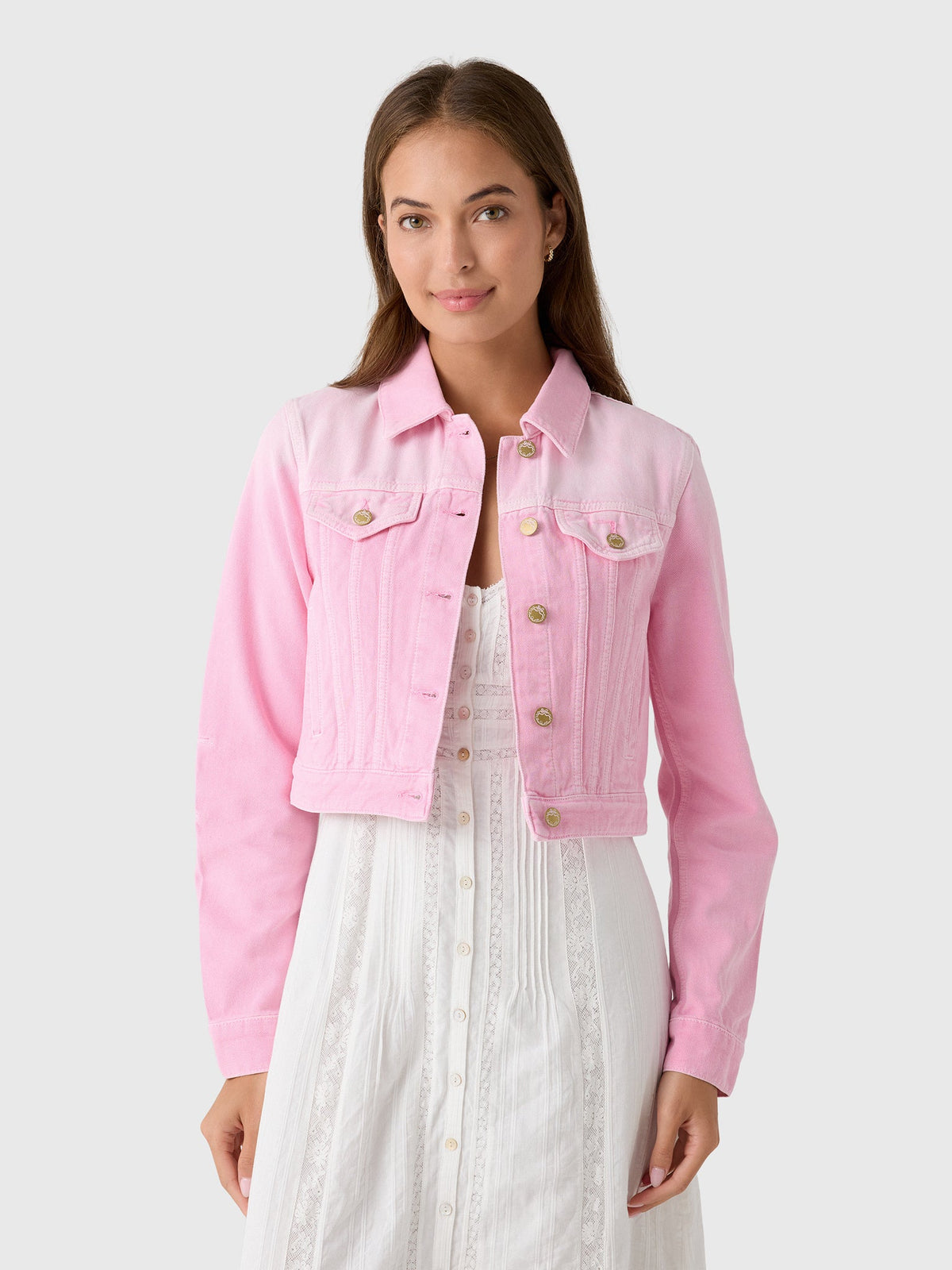 LoveShackFancy Women's Bardot Denim Jacket
