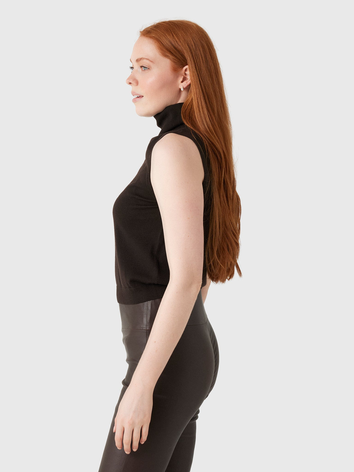 Leset Women's James Sleeveless Turtleneck