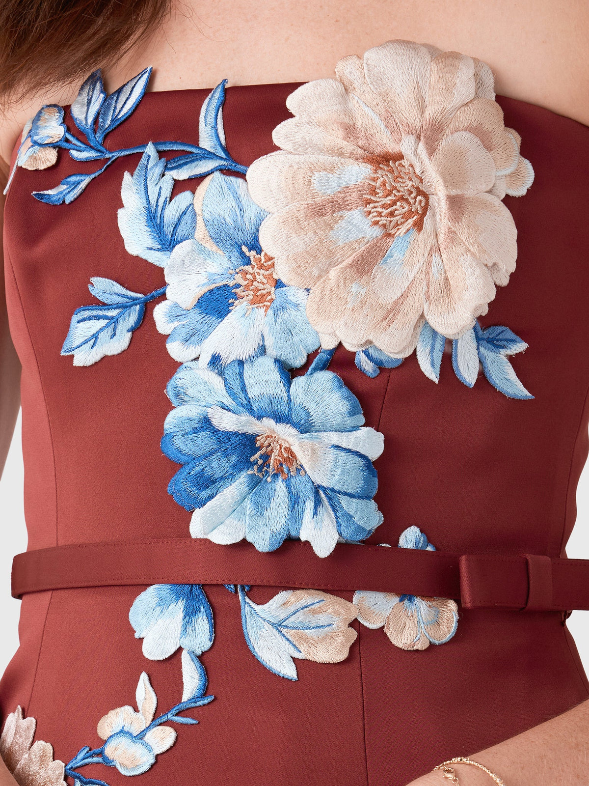 Leo Lin Women's Nadia Embroidered Bustier Top