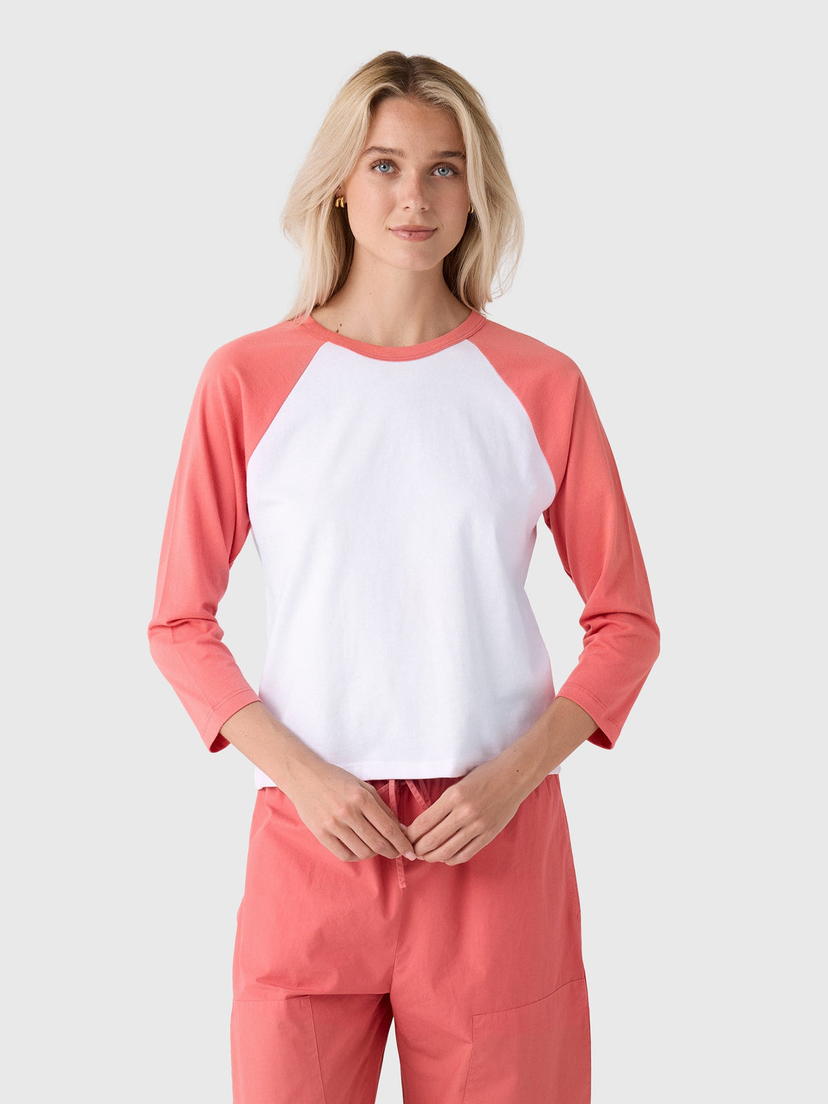Leset Women's The Margo Long Sleeve Baseball Tee