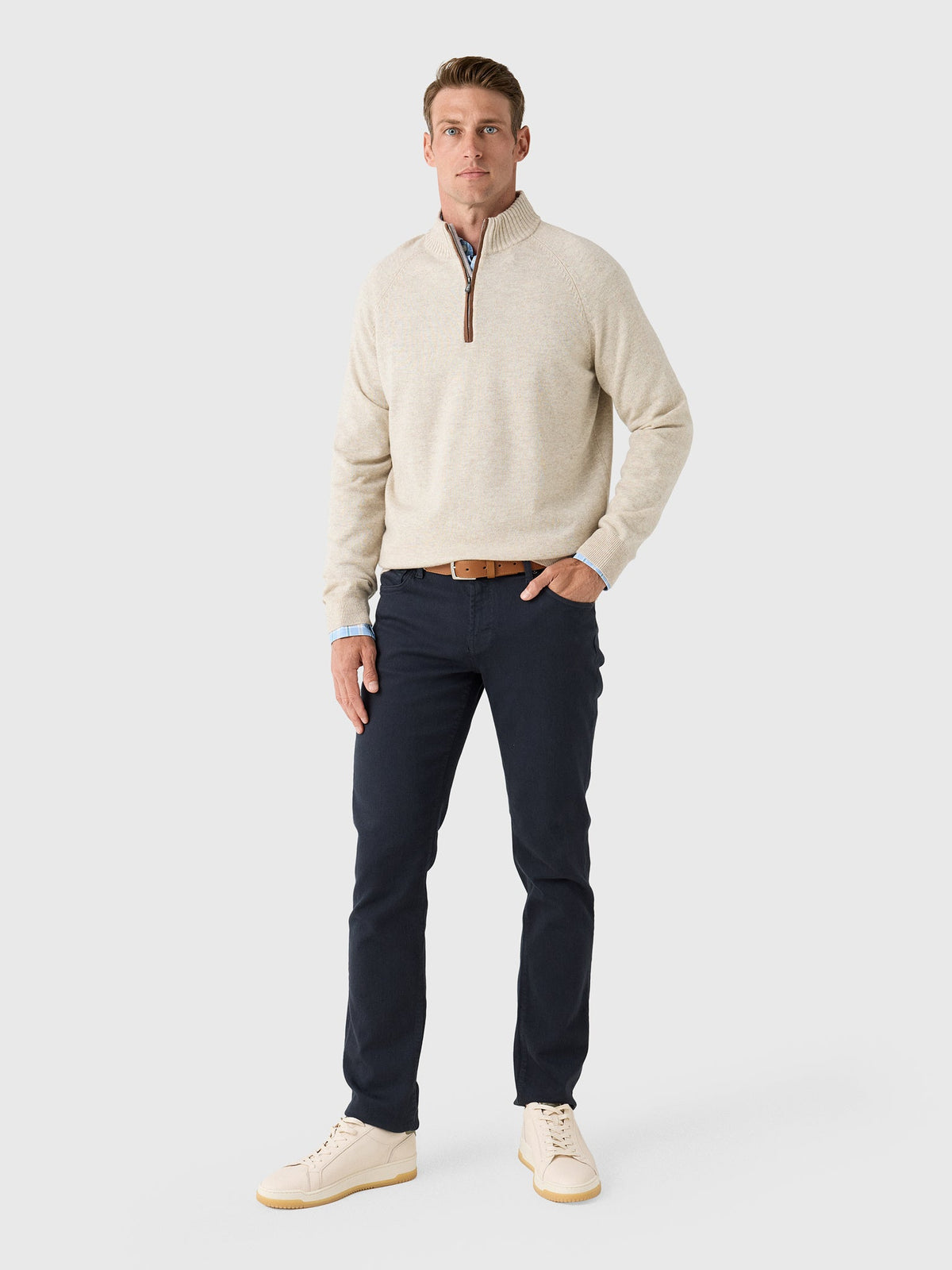 Rye51 Men's The Lucian Quarter-Zip Sweater