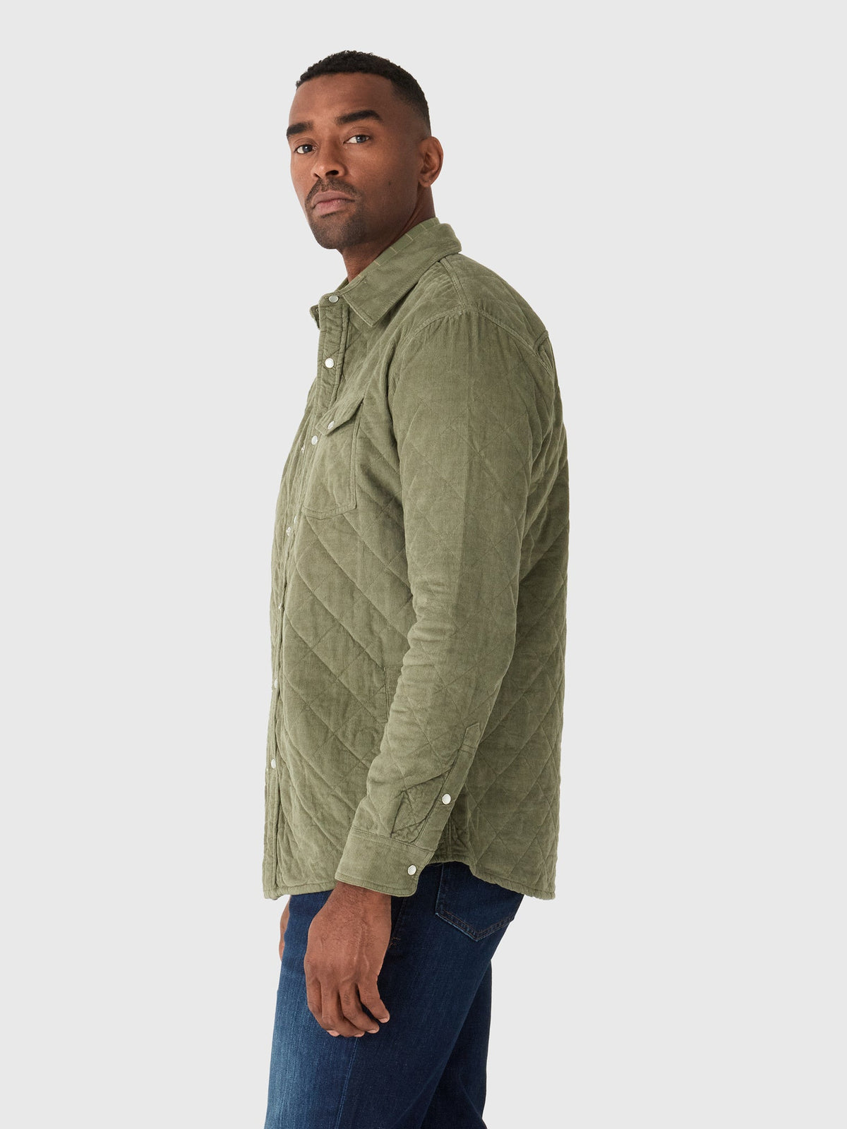 Criquet Men's Corduroy Quilted Shacket