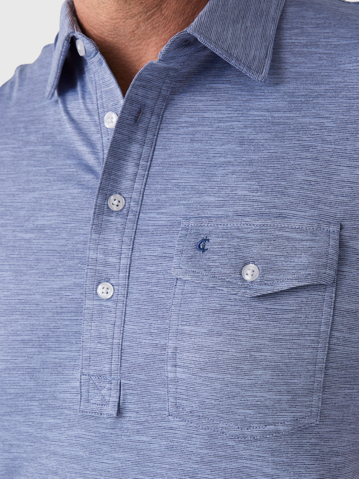 Criquet Men's Heather Performance Sport Players Polo