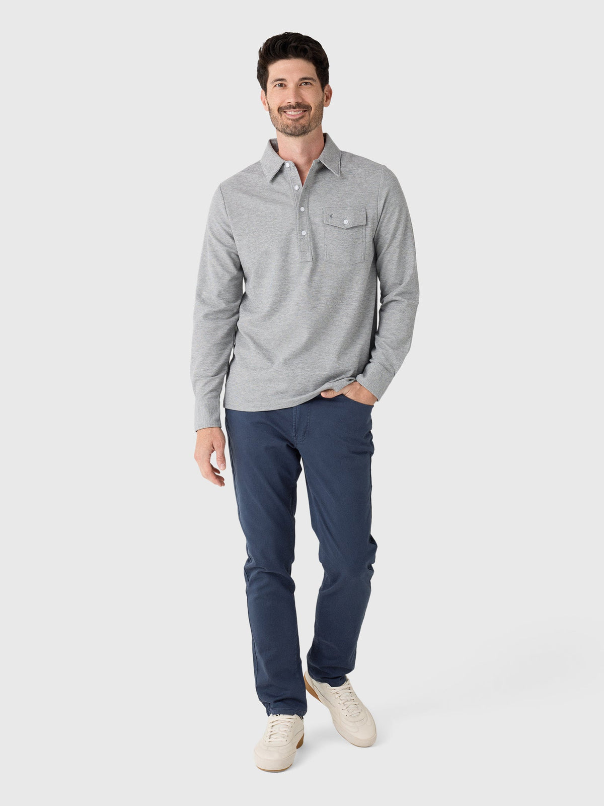 Criquet Men's Long Sleeve Players Polo