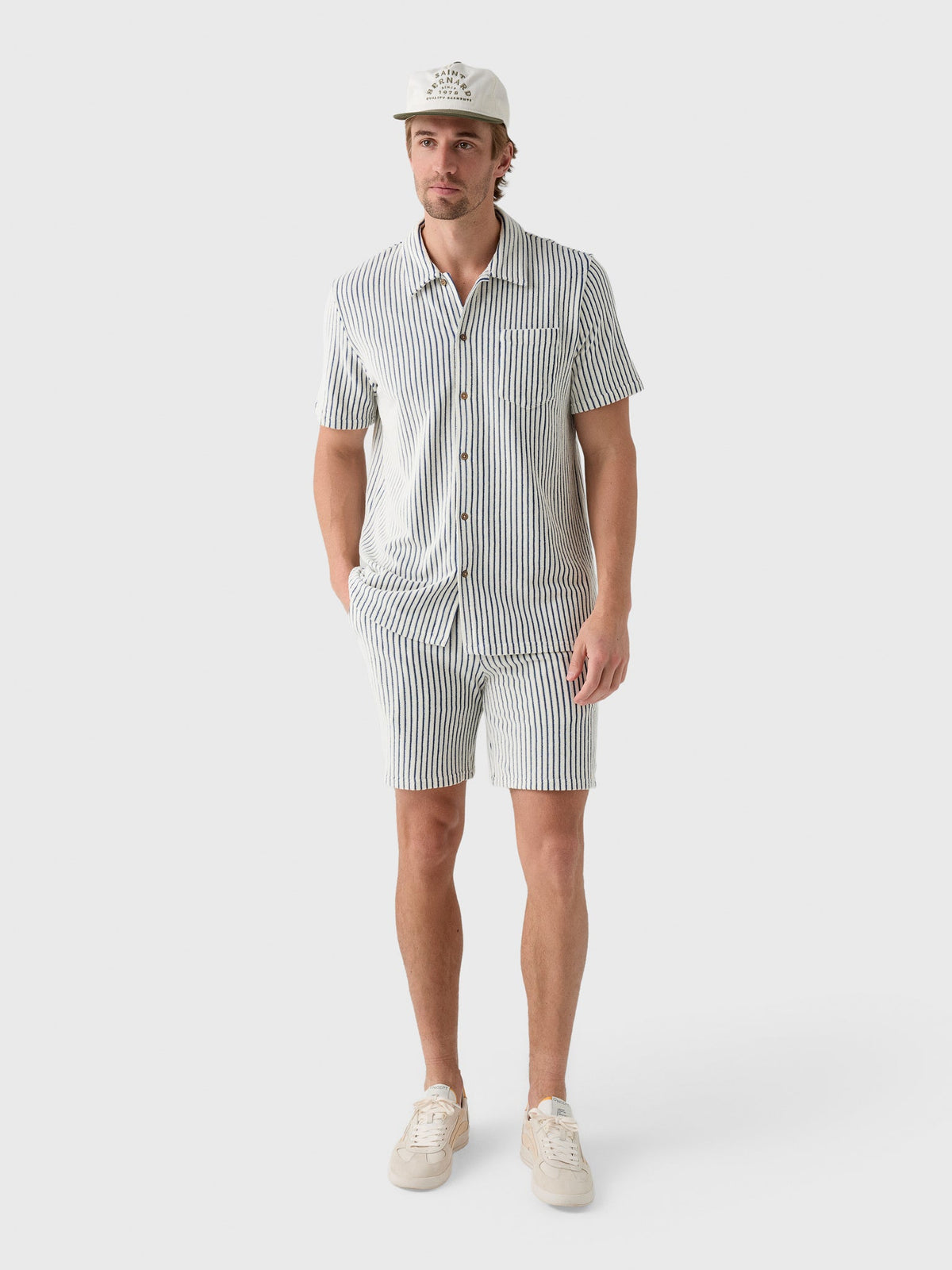 Criquet Men's Terrycloth Button-Down Shirt