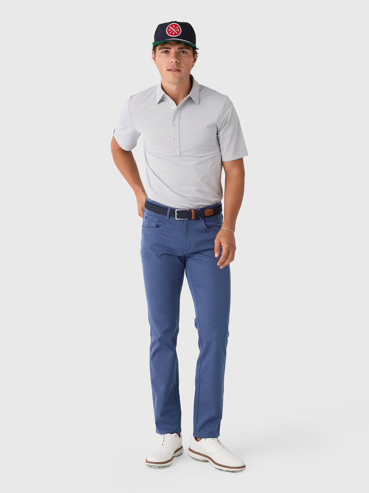 Criquet Men's Hobby Stripe Performance Sport Range Polo