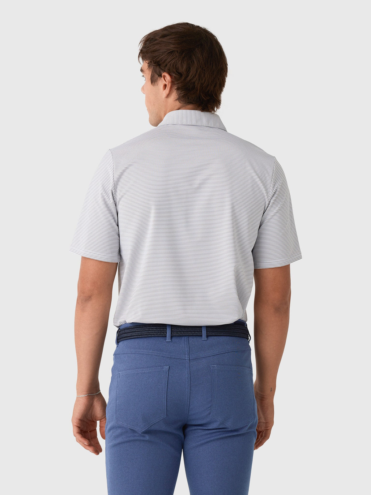 Criquet Men's Hobby Stripe Performance Sport Range Polo