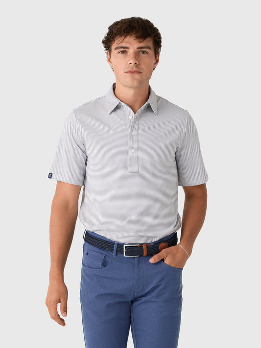 Criquet Men's Hobby Stripe Performance Sport Range Polo
