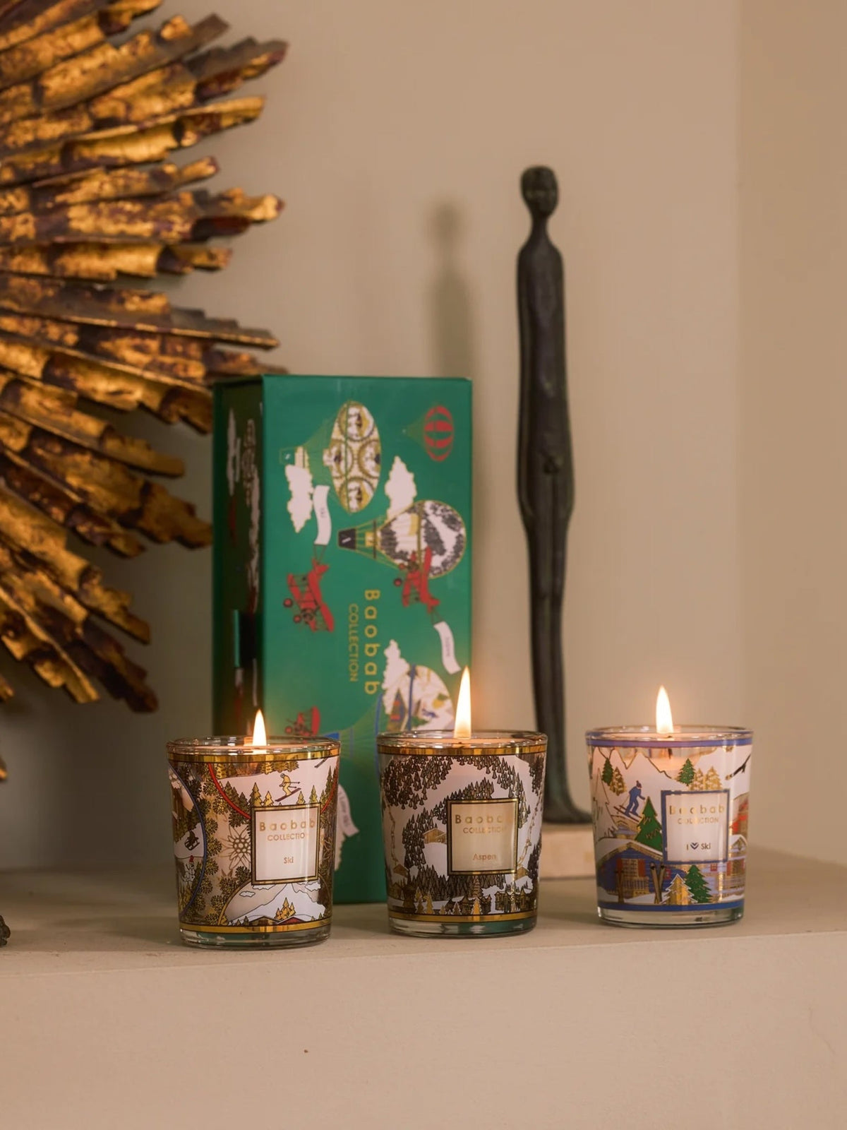 Baobab Collection I Love Ski - Aspen Trio Travel Candles