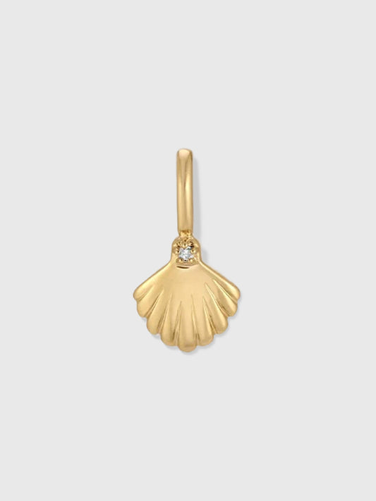 Adina Reyter Groovy Diamond Seashell Mini Charm
