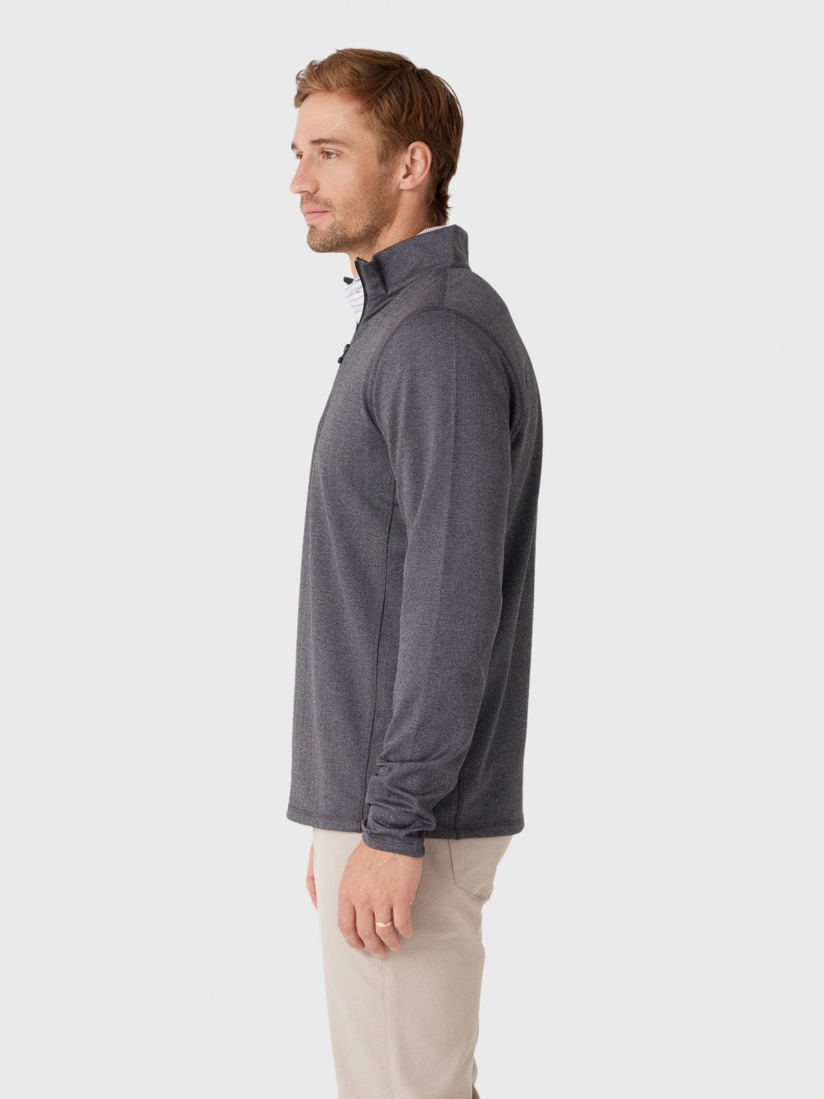 Greyson Men's Tate Herringbone Mockneck Quarter-Zip