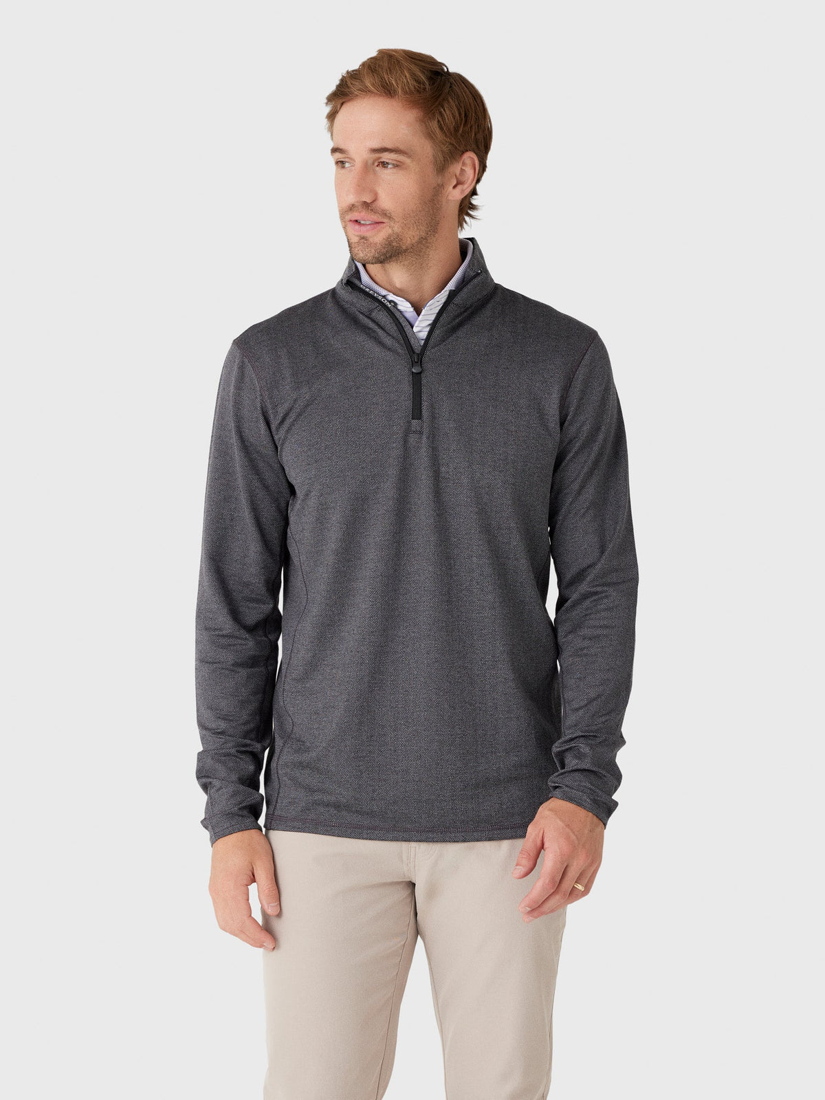 Greyson Men's Tate Herringbone Mockneck Quarter-Zip