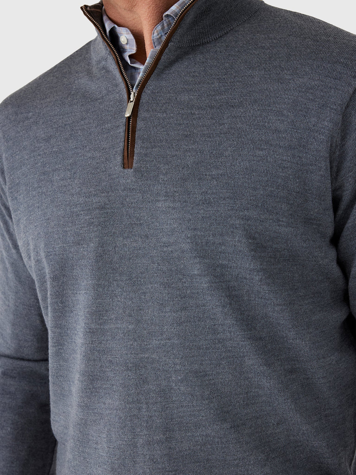 Peter Millar Crown Men's Autumn Crest Suede Trim Quarter-Zip