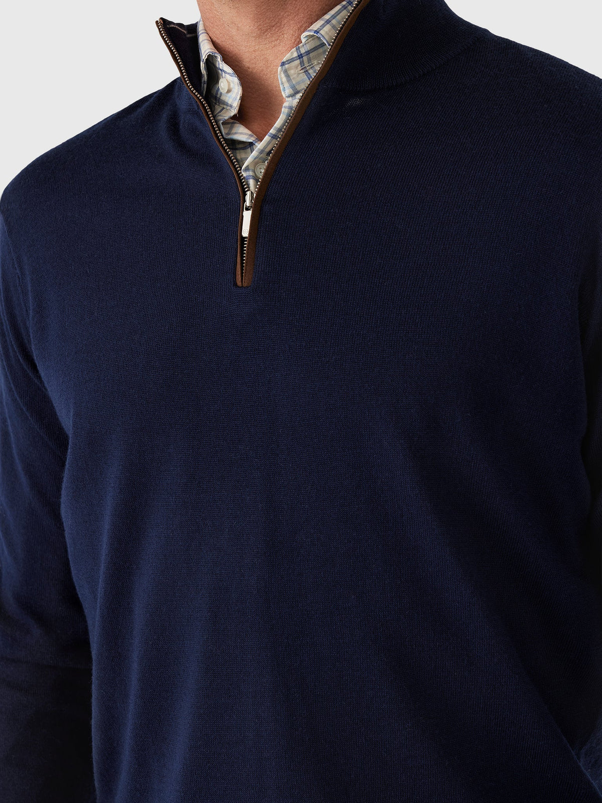 Peter Millar Crown Men's Autumn Crest Suede Trim Quarter-Zip