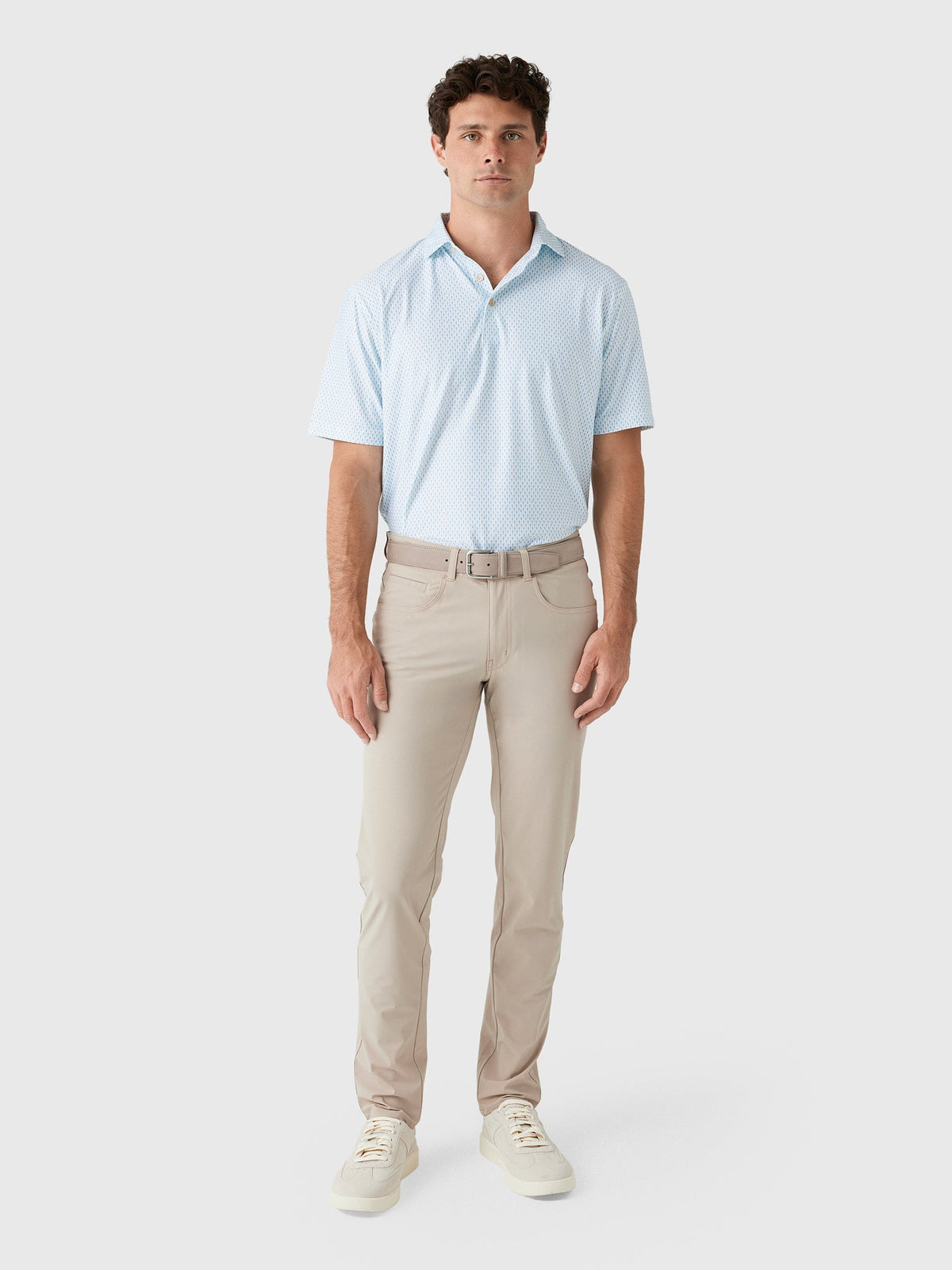 Peter Millar Crown Sport Men's Weekend Wake Performance Jersey Polo