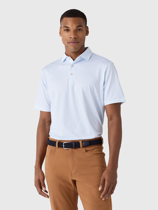 Peter Millar Crown Sport Men's Football Geo Performance Jersey Polo