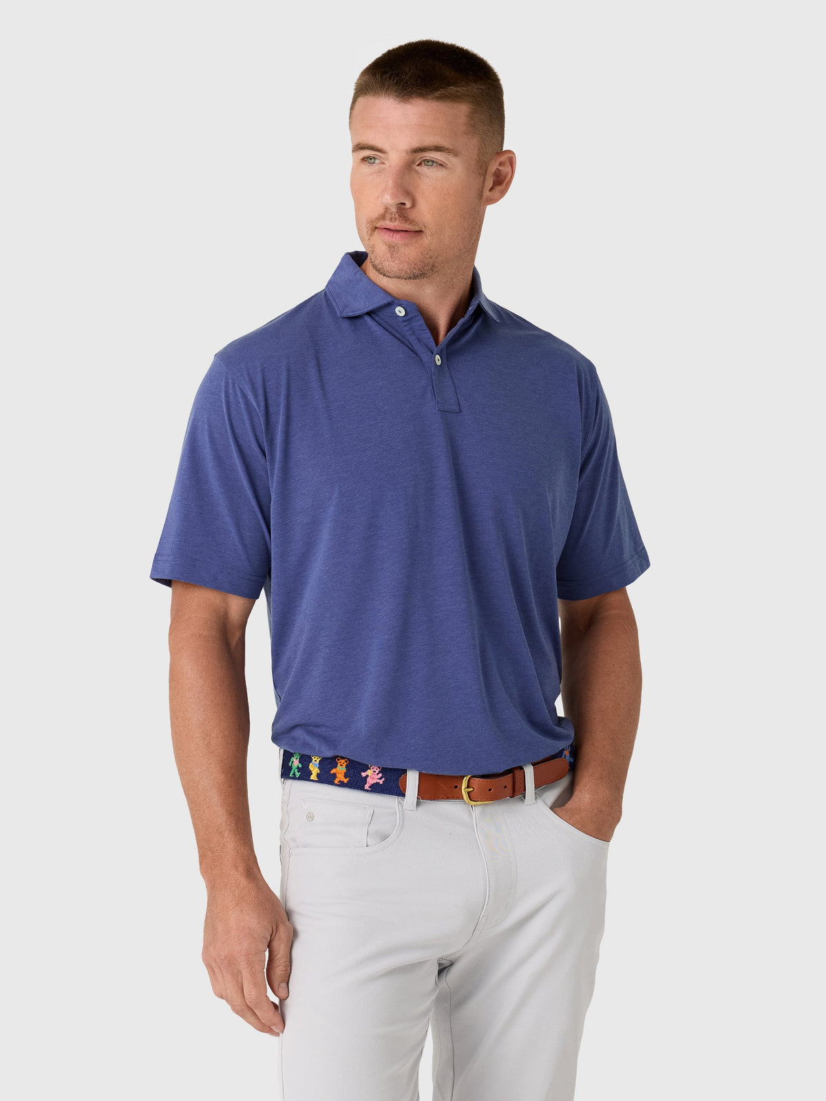 Peter Millar Crown Sport Men's Effortless Technical Comfort Performance Jersey Polo