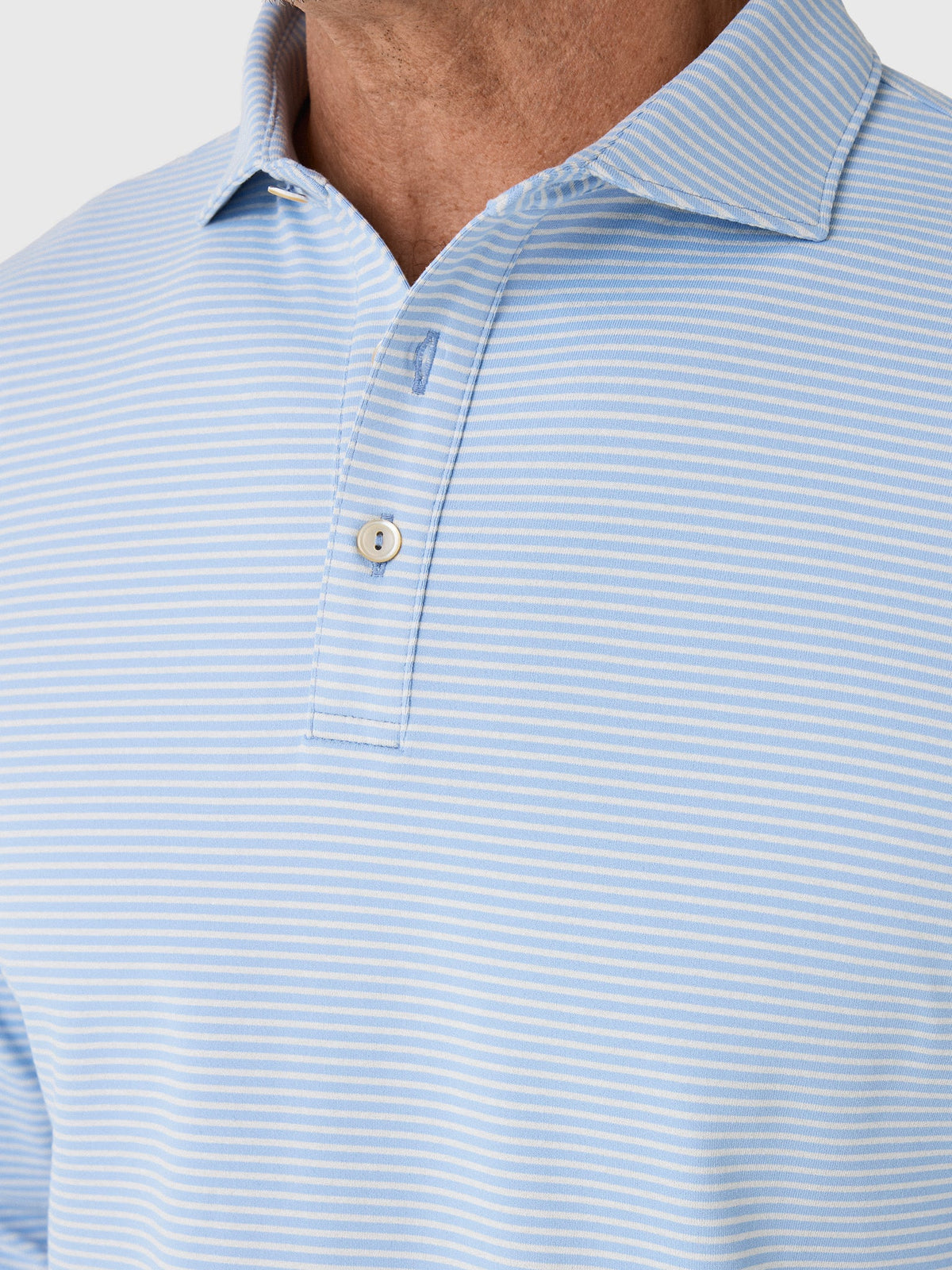 Peter Millar Crown Sport Men's Lyons Stripe Long-Sleeve Performance Jersey Polo