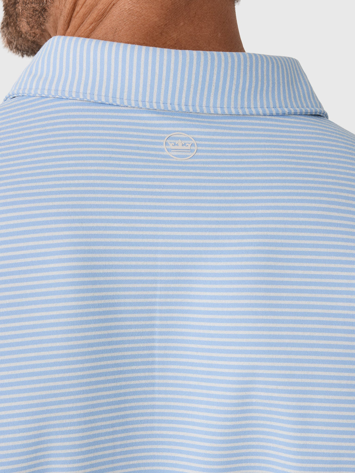 Peter Millar Crown Sport Men's Lyons Stripe Long-Sleeve Performance Jersey Polo