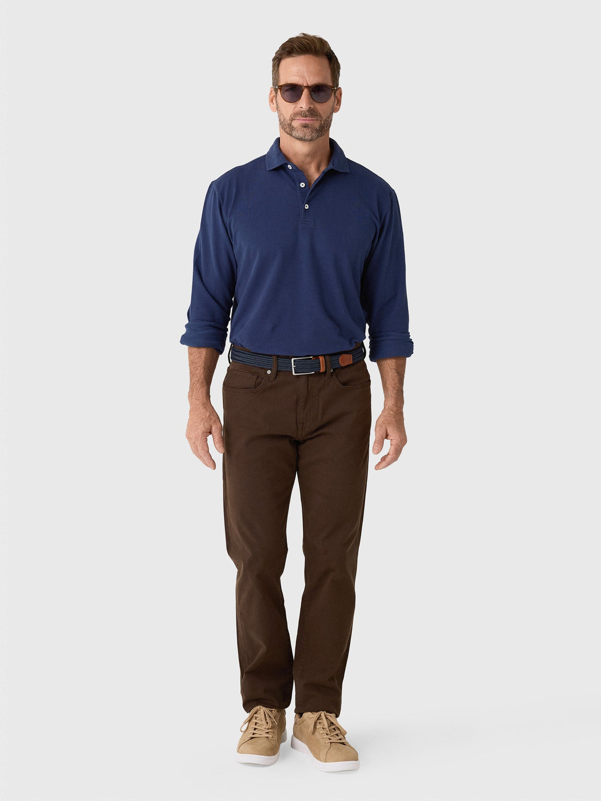 Peter Millar Crown Men's Flex Cotton Long-Sleeve Polo