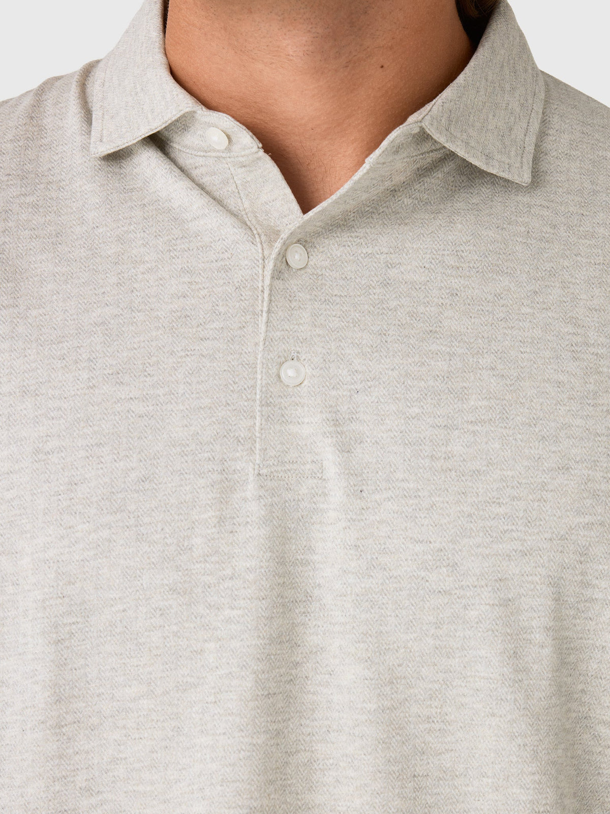 Peter Millar Crown Men's Herringbone Long Sleeve Polo