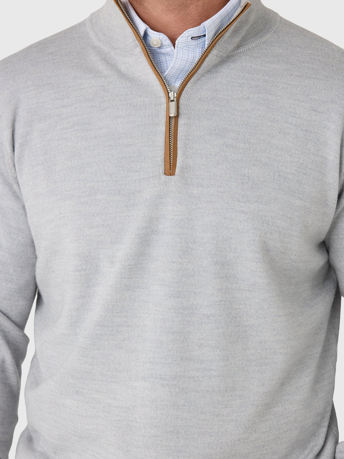 Peter Millar Crown Men's Autumn Crest Suede Trim Quarter-Zip