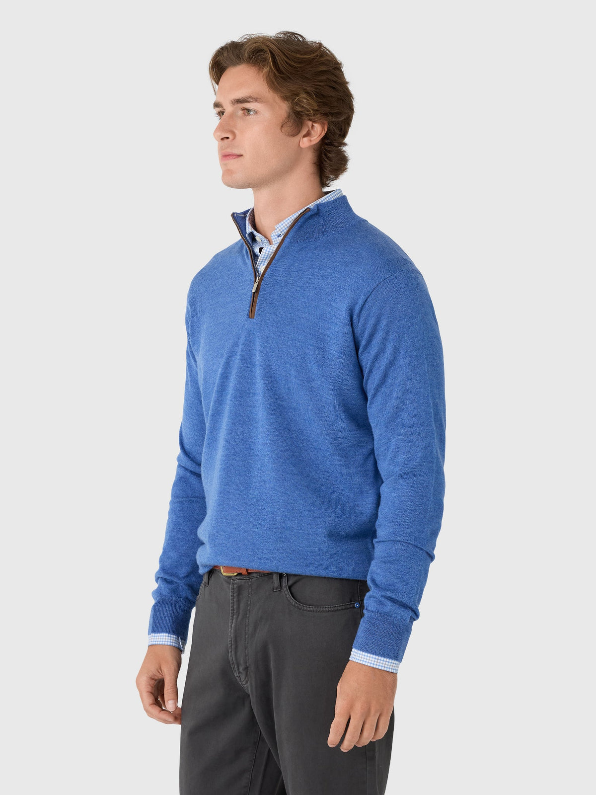 Peter Millar Crown Men's Autumn Crest Suede Trim Quarter-Zip