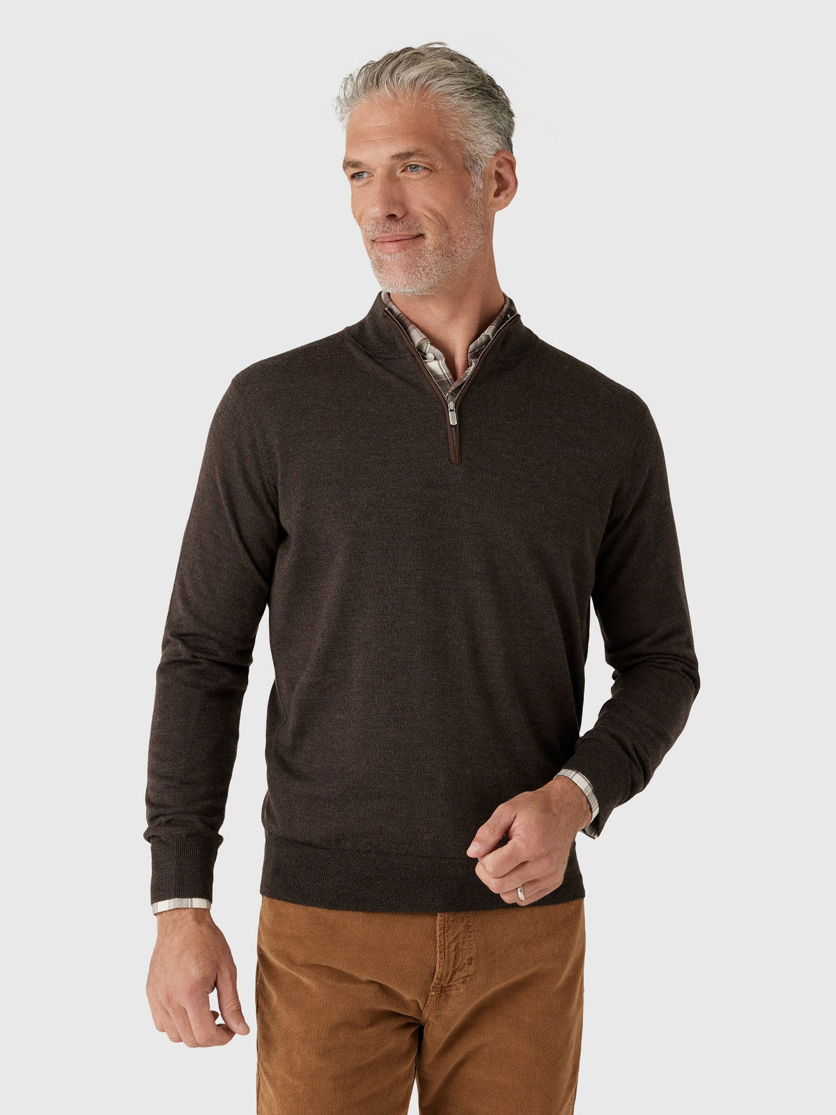 Peter Millar Crown Men's Autumn Crest Suede Trim Quarter-Zip