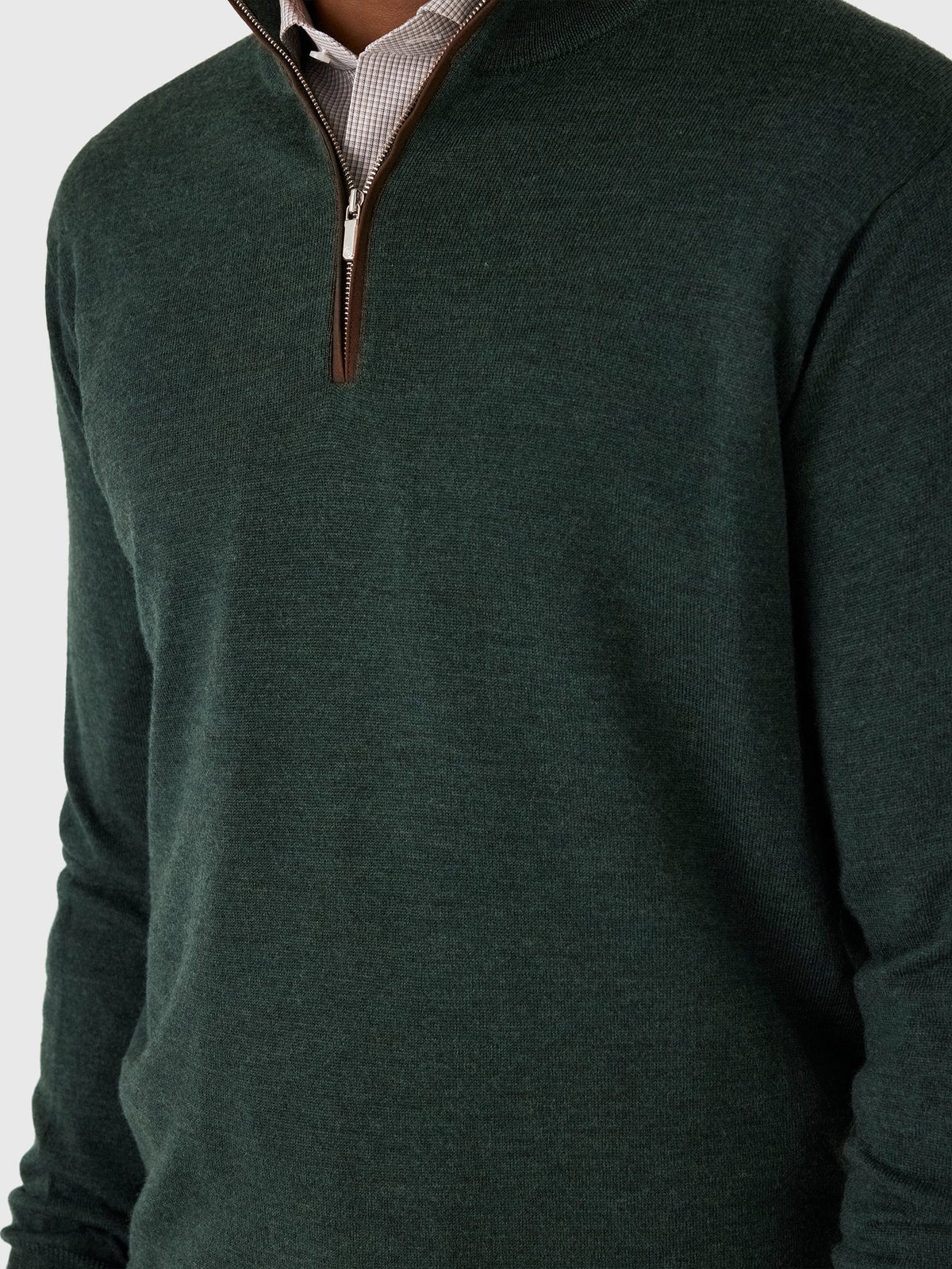 Peter Millar Crown Men's Autumn Crest Suede Trim Quarter-Zip