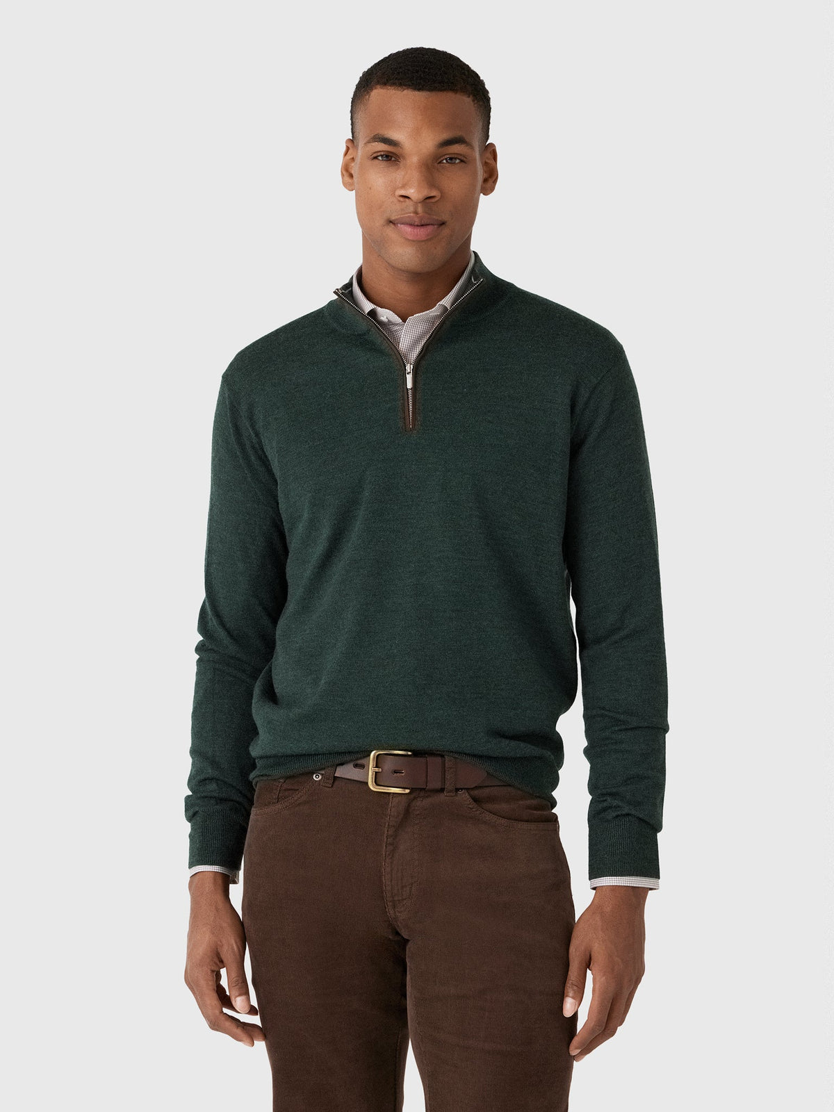 Peter Millar Crown Men's Autumn Crest Suede Trim Quarter-Zip