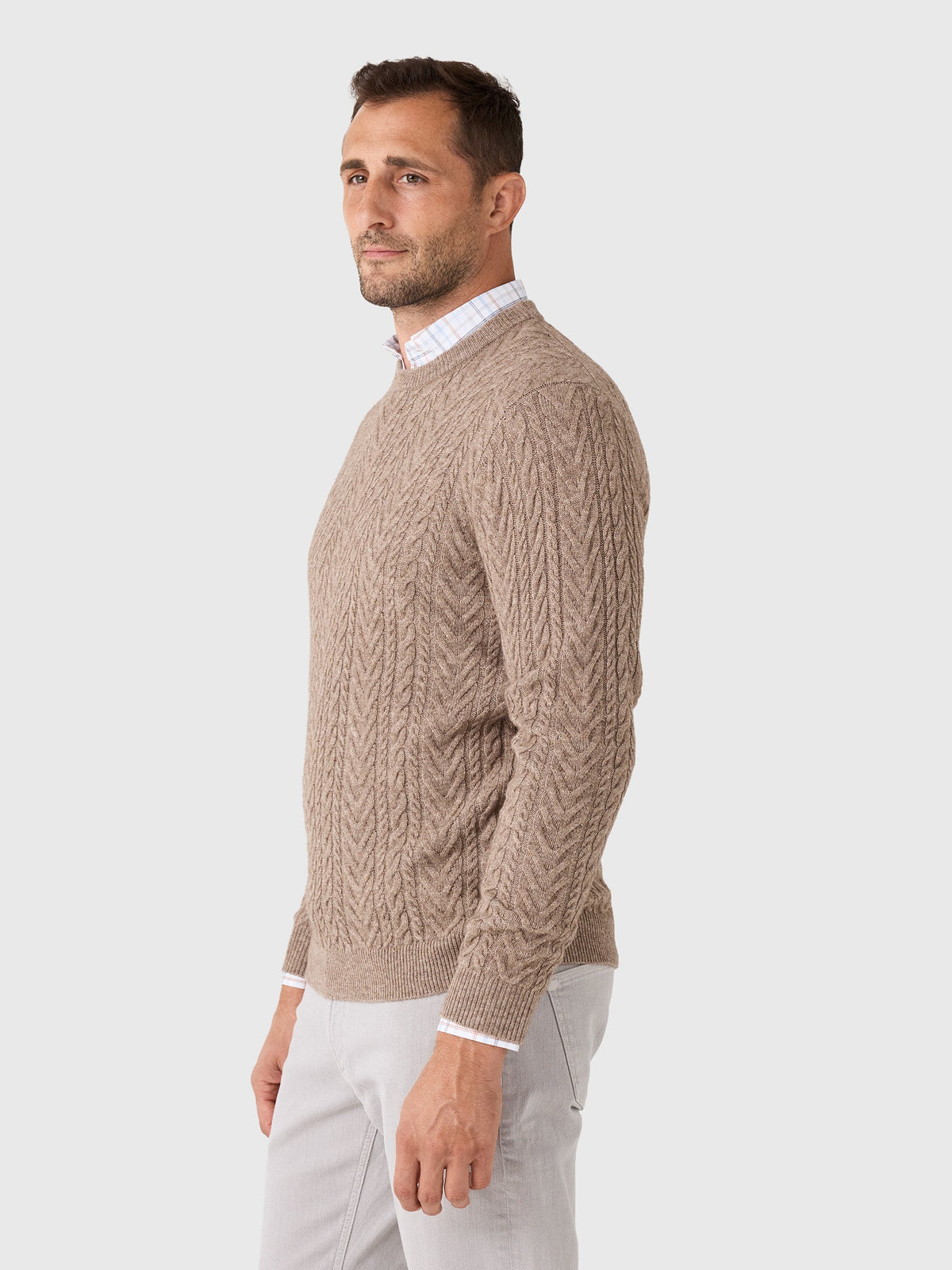 Peter Millar Crown Men's Crescent Cable Crewneck Sweater