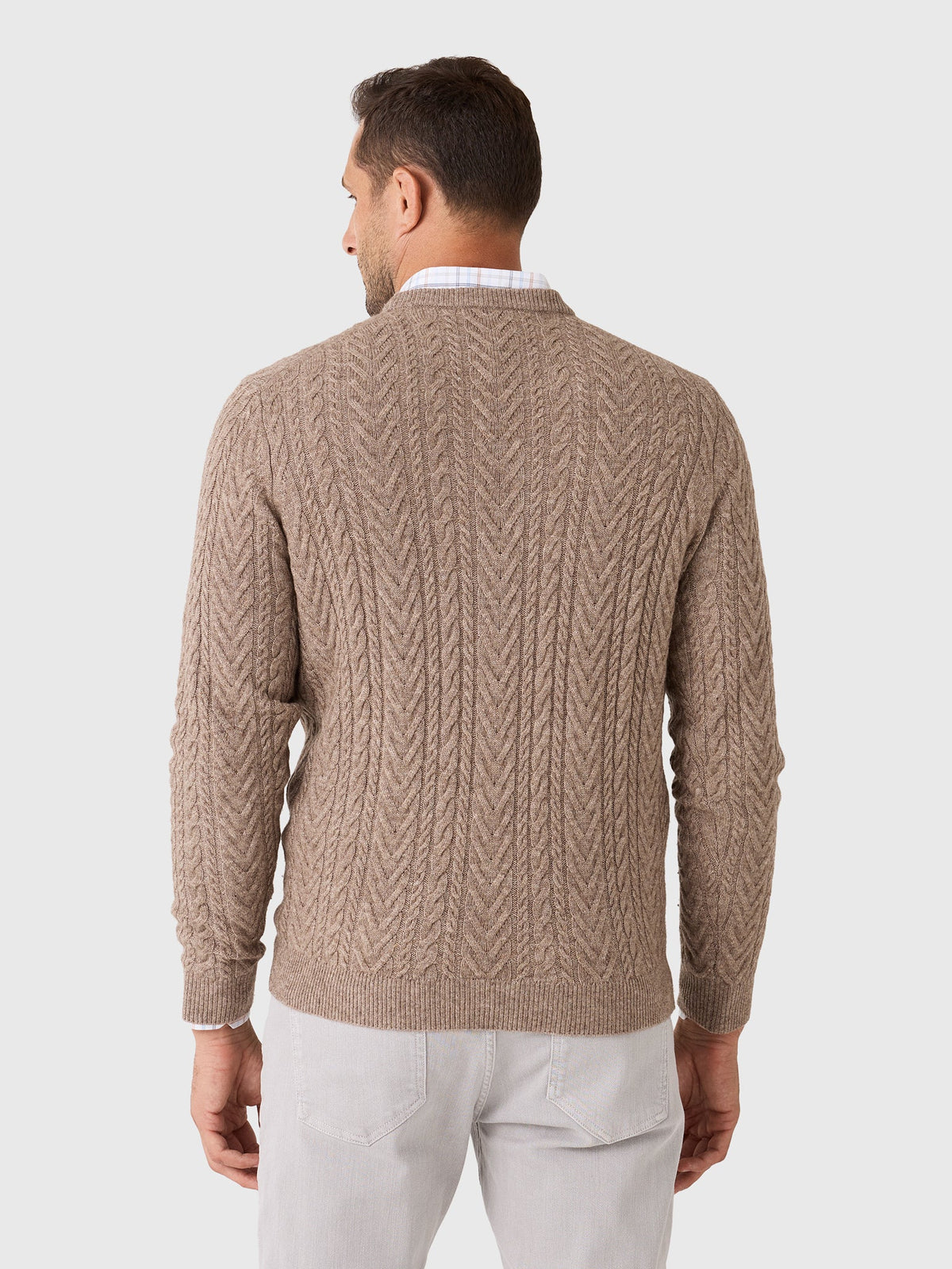 Peter Millar Crown Men's Crescent Cable Crewneck Sweater